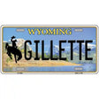 Gillette Wyoming Metal Novelty License Plate 12" x 6" (LP)