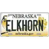 Elkhorn Nebraska Metal Novelty License Plate 12" x 6" (LP)