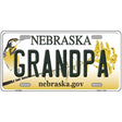 Grandpa Nebraska Metal Novelty License Plate 12" x 6" (LP)