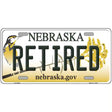 Retired Nebraska Metal Novelty License Plate 12" x 6" (LP)