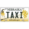 Taxi Nebraska Metal Novelty License Plate 12" x 6" (LP)