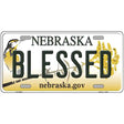 Blessed Nebraska Metal Novelty License Plate 12" x 6" (LP)