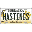 Hastings Nebraska Metal Novelty License Plate 12" x 6" (LP)