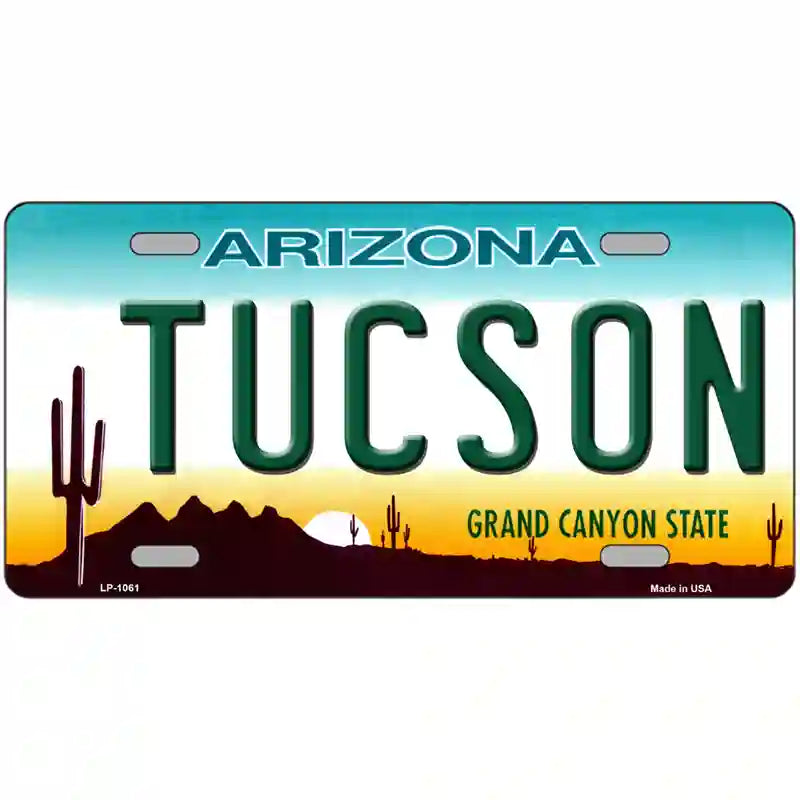 Tucson Arizona Novelty Metal License Plate 12" x 6" (LP)