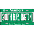 South Burlington Vermont Metal Novelty License Plate 12" x 6" (LP)