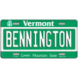 Bennington Vermont Metal Novelty License Plate 12" x 6" (LP)