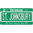 St Johnsbury Vermont Metal Novelty License Plate 12" x 6" (LP)