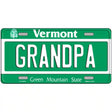 Grandpa Vermont Metal Novelty License Plate 12" x 6" (LP)