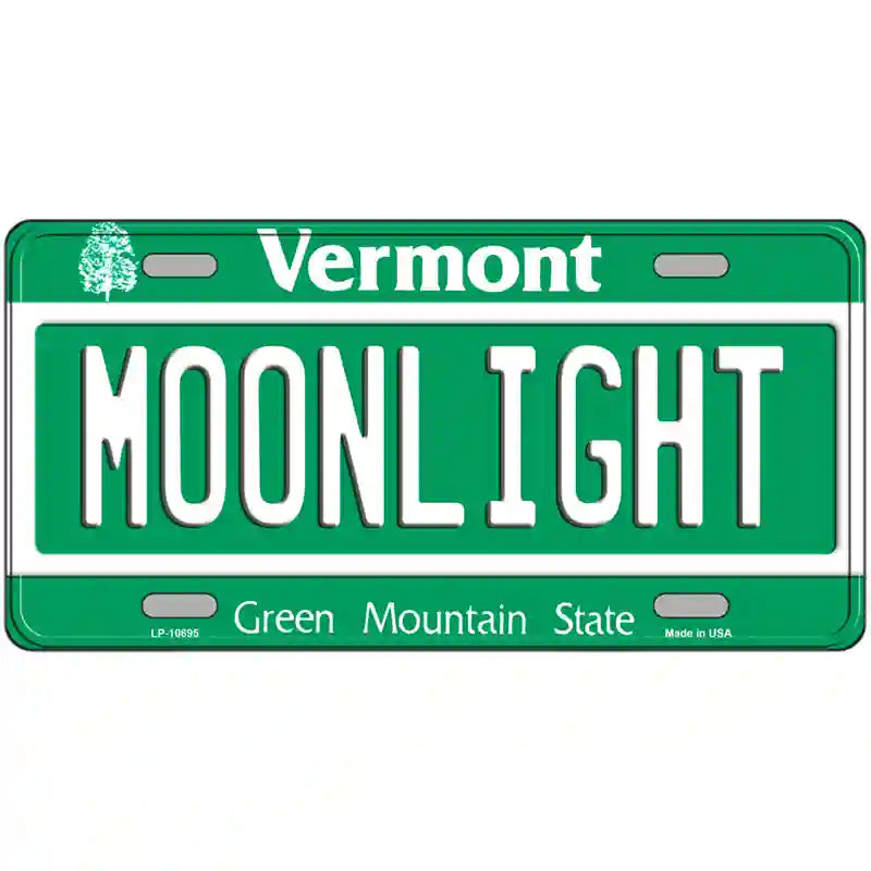 Moonlight Vermont Metal Novelty License Plate 12" x 6" (LP)