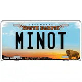 Minot North Dakota Metal Novelty License Plate 12" x 6" (LP)