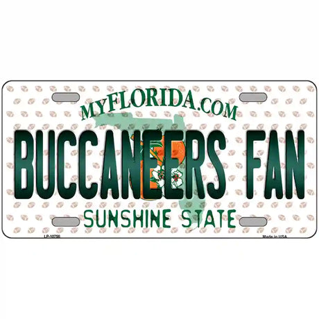 Buccaneers Fan Florida Novelty Metal License Plate 12" x 6" (LP)