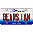 Bears Fan Illinois Novelty Metal License Plate 12" x 6" (LP)