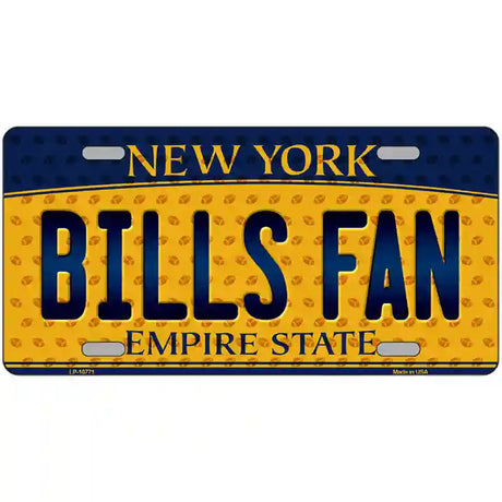 Bills Fan New York Novelty Metal License Plate 12" x 6" (LP)