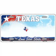 Texas New State Novelty Metal License Plate 12" x 6" (LP)