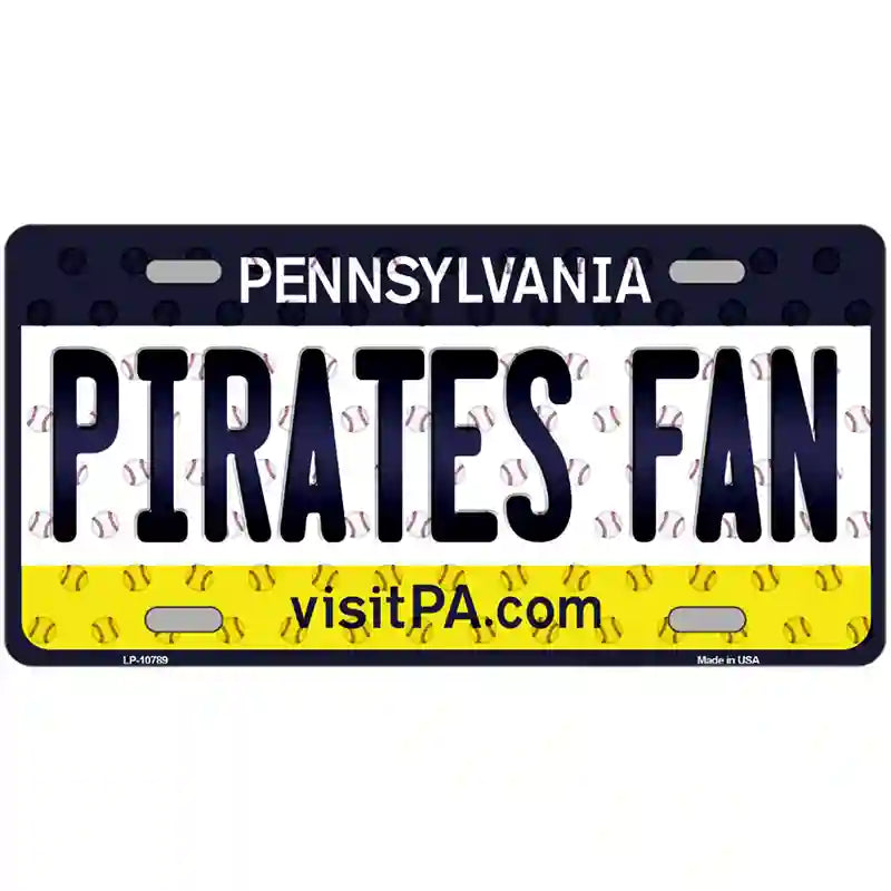 Pirates Fan Pennsylvania Novelty Metal License Plate 12" x 6" (LP)