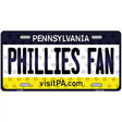 Phillies Fan Pennsylvania Novelty Metal License Plate 12" x 6" (LP)