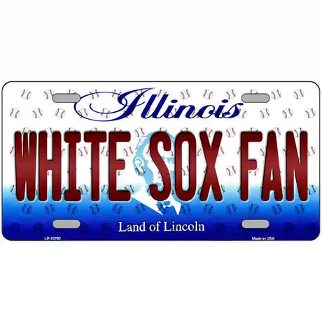 White Sox Fan Illinois Novelty Metal License Plate 12" x 6" (LP)