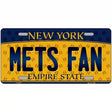 Mets Fan New York Novelty Metal License Plate 12" x 6" (LP)