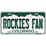 Rockies Fan Colorado Novelty Metal License Plate 12" x 6" (LP)