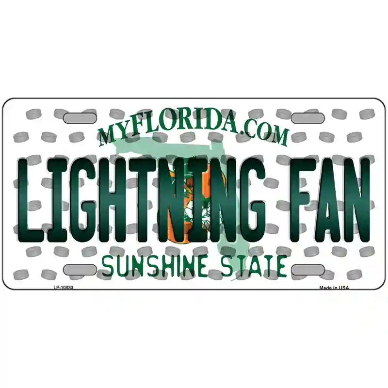 Lightning Fan Florida Novelty Metal License Plate 12" x 6" (LP)