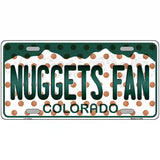 Nuggets Fan Colorado Novelty Metal License Plate 12" x 6" (LP)