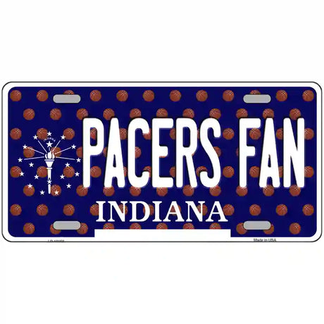 Pacers Fan Indiana Novelty Metal License Plate 12" x 6" (LP)