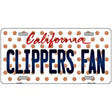 Clippers Fan California Novelty Metal License Plate 12" x 6" (LP)