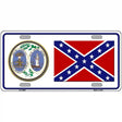 Confederate Flag South Carolina Seal Novelty Metal License Plate 12" x 6" (LP)