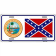 Confederate Flag Florida Seal Novelty Metal License Plate 12" x 6" (LP)