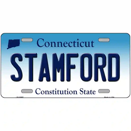 Stamford Connecticut Metal Novelty License Plate 12" x 6" (LP)