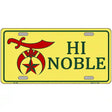 High Noble Novelty Metal License Plate 12" x 6" (LP)