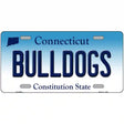 Bulldogs Connecticut Metal Novelty License Plate 12" x 6" (LP)