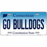 Go Bulldogs Connecticut Metal Novelty License Plate 12" x 6" (LP)