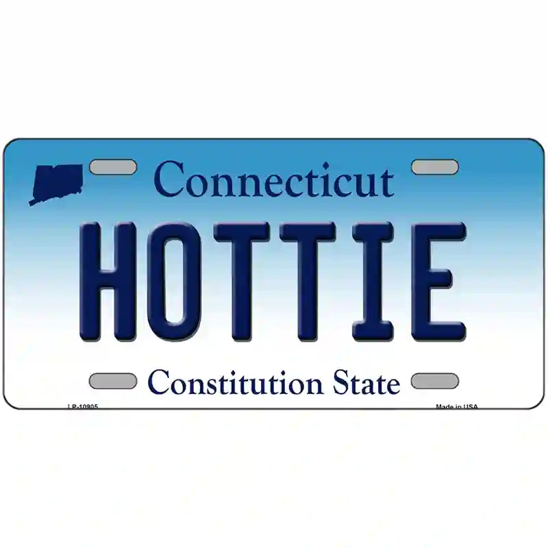 Hottie Connecticut Metal Novelty License Plate 12" x 6" (LP)