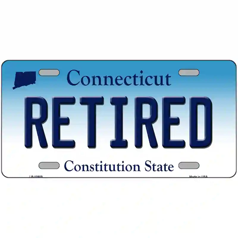 Retired Connecticut Metal Novelty License Plate 12" x 6" (LP)