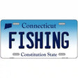 Fishing Connecticut Metal Novelty License Plate 12" x 6" (LP)