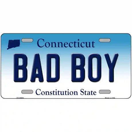 Bad Boy Connecticut Metal Novelty License Plate 12" x 6" (LP)