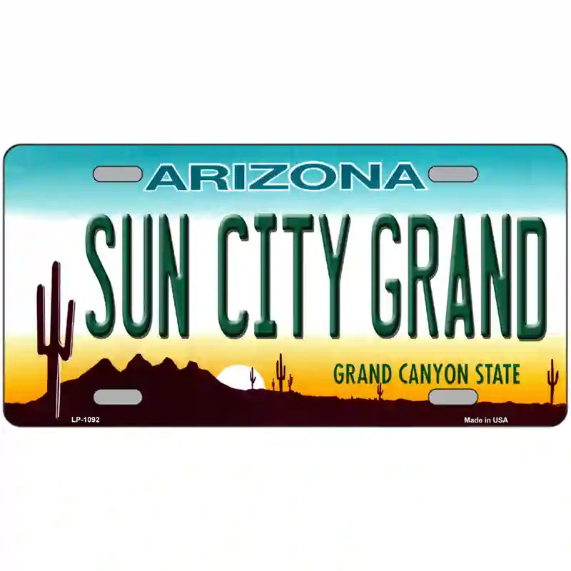 Sun City Grand Arizona Novelty Metal License Plate 12" x 6" (LP)