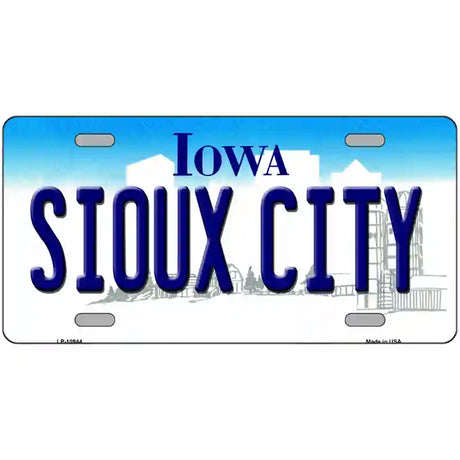 Sioux City Iowa Metal Novelty License Plate 12" x 6" (LP)