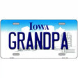 Grandpa Iowa Metal Novelty License Plate 12" x 6" (LP)