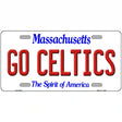 Go Celtics Massachusetts Metal Novelty License Plate 12" x 6" (LP)