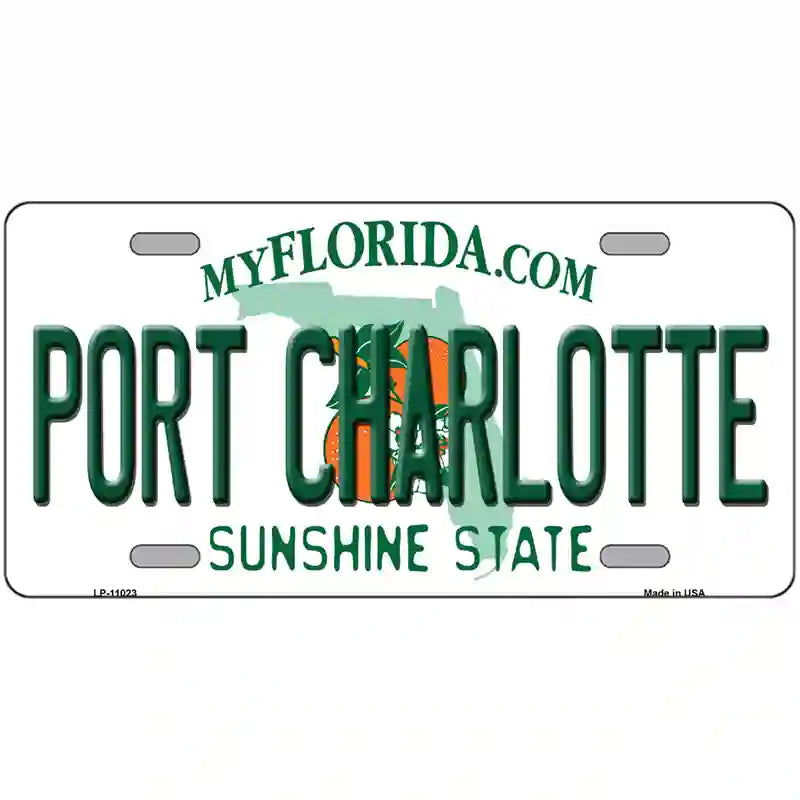 Port Charlotte Florida Metal Novelty License Plate 12" x 6" (LP)