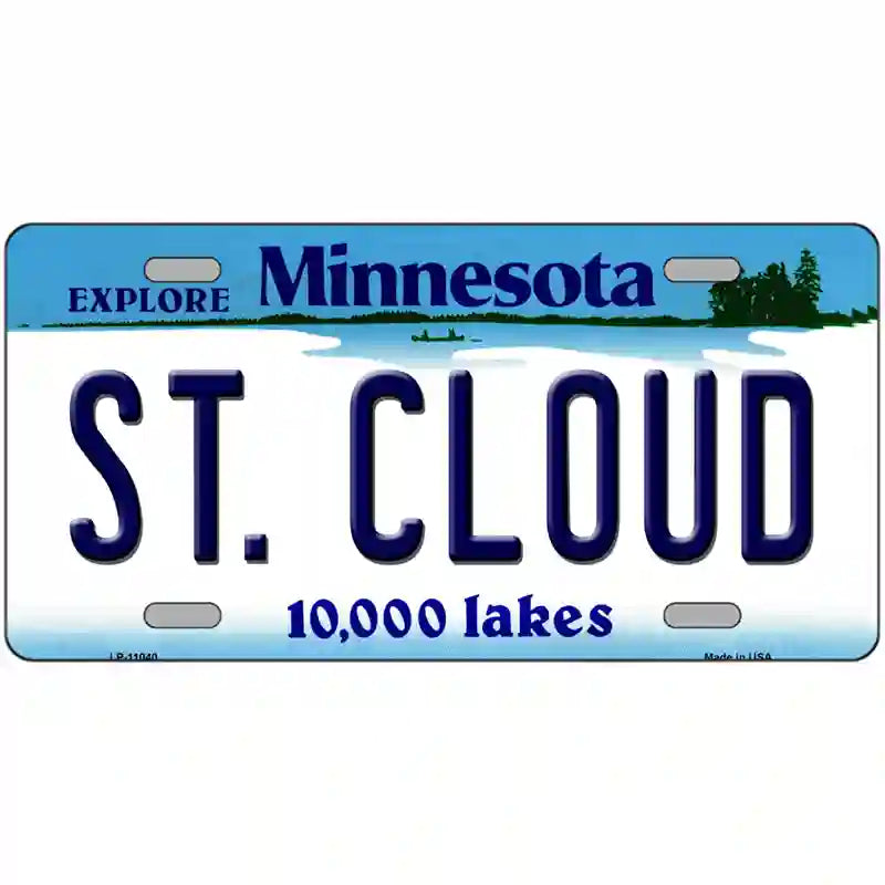 St Cloud Minnesota State Novelty License Plate 12" x 6" (LP)