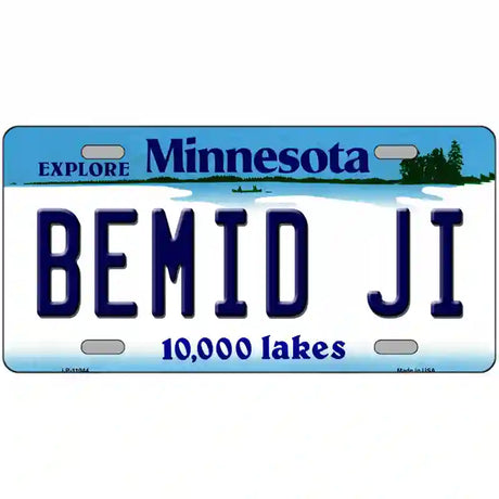 Bemid Ji Minnesota State Novelty License Plate 12" x 6" (LP)