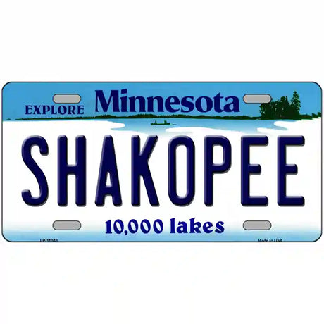 Shakopee Minnesota State Novelty License Plate 12" x 6" (LP)