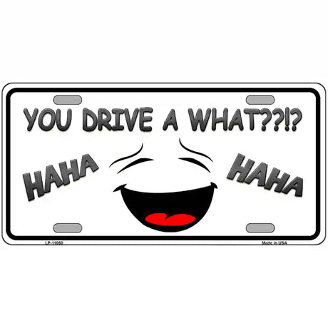 You Drive A What Metal Novelty License Plate 12" x 6" (LP)