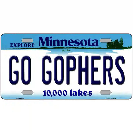 Go Gophers Minnesota State Novelty License Plate 12" x 6" (LP)