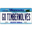 Go Timberwolves Minnesota State Novelty License Plate 12" x 6" (LP)