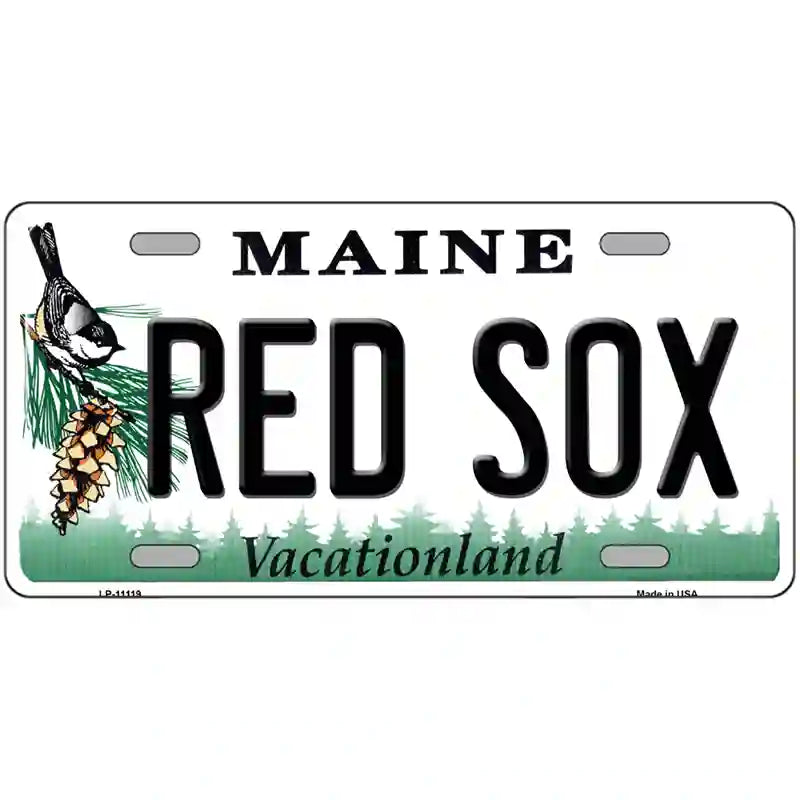 Red Sox Maine Novelty License Plate 12" x 6" (LP)