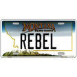 Rebel Montana State Novelty License Plate 12" x 6" (LP)